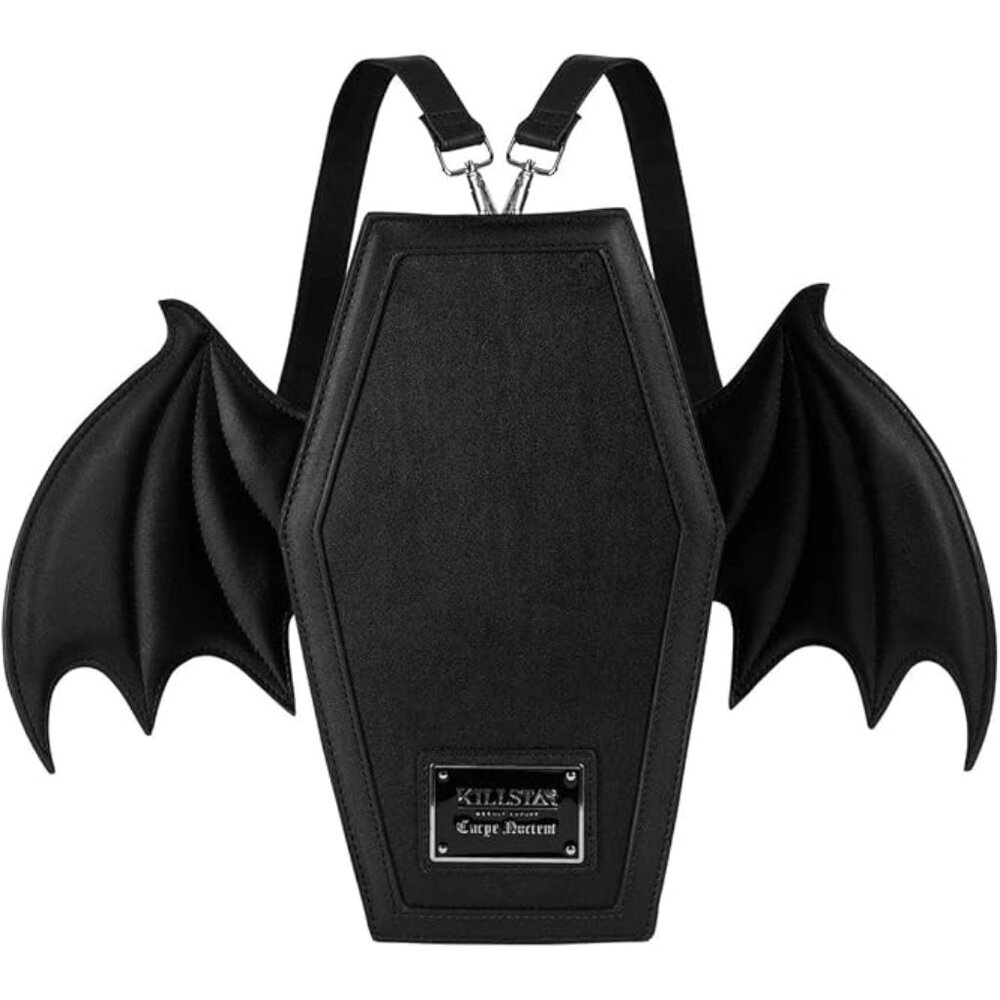 Killstar Black Coffin Bat Wing Backpack